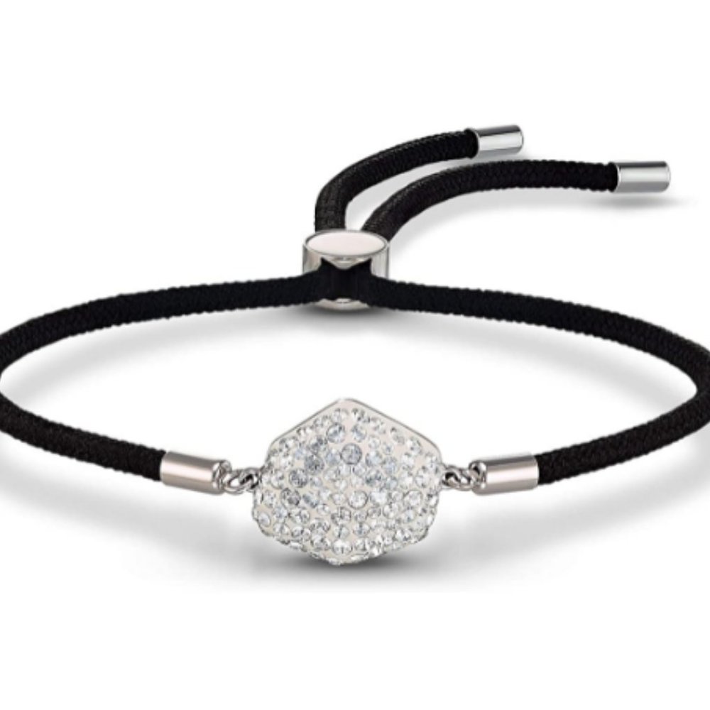 Admirable Black Cord Crystal Bracelet